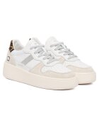 DATE Tenisi dama - Court Platform V - piele naturala - cu platforma - alb