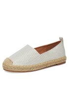 DeeZee Espadrile dama - textil - Alb/Bej