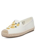 DeeZee Mocasini dama - espadrile alb - tesatura -