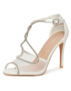DeeZee Sandale cu toc dama F89725-105 - Alb