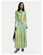 Desigual Fusta maxi dama verde - fabricata din materiale de calitate -