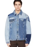 Desigual Jacheta din denim cu guler ascutit -