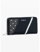 Desigual Portofel cu fermoar si nituri Punkette - Alb/Negru