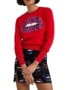 Desigual Pulover cu imprimeu si decolteu rotund -