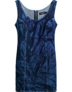 Desigual Rochie - 25SWVD01 5008 - bumbac/poliester/elastan - albastru -