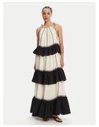 Devotion Twins Rochie de vara negru - ecru - 2 culori