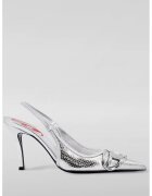 Diesel Pantofi slingback cu toc D-Venus - Argintiu