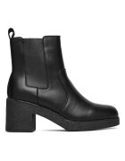 DKNY Botine dama - Blk Black Teenie Platform - piele ecologica - negru