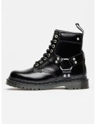 Dr. Martens Bocanci unisex de piele lacuita 1460 Harness - Negru
