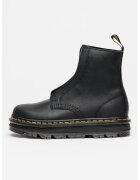 Dr. Martens Ghete slip-on unisex de piele - fara sireturi Zebzag - Negru