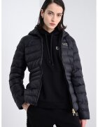 EA7 Geaca slim-fit cu vatelina - Negru stins/Alb murdar