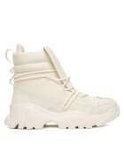 EA7 Ghete unisex Off White - piele ecologica - logo auriu