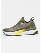 EA7 Pantofi sport slip-on cu insertii din plasa si model unisex - Verde