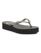 EA7 Papuci flip-flop cu logo - stralucitori - Negru/Gri/Argintiu