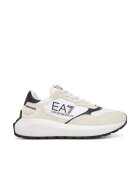 EA7 Tenisi barbati - Emporio Armani piele naturala - bej/alb