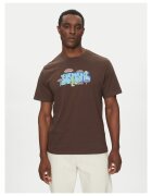 Element Tricou barbatesc maro - bumbac