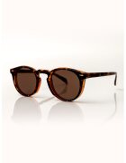 Emily Westwood Ochelari de soare rotunzi cu animal print - Maro/Portocaliu