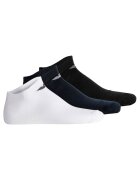 Emporio Armani Set de sosete pana la glezna cu logo - 3 perechi - Alb/Negru/Albastru