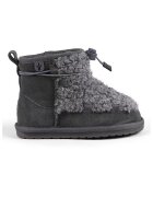 EMU Ghete slip-on de piele intoarsa cu garnituri de lana Mauboy - Gri antracit