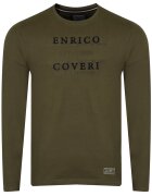 ENRICO COVERI Bluza barbati - Bumbac - Maro.