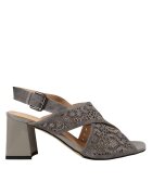 Epica Sandale elegante - dama - K360056A gri - piele intoarsa - cu toc - Gri