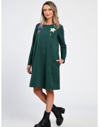 Eranthe Rochie Dama - A-Line - cu Buzunare Laterale si Pictura Realizata Manual V363 -