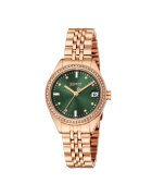 Esprit Ceas de mana dama 30 mm - carcasa din otel - curea roz aurie - mecanism quartz