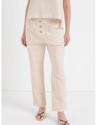 Esprit Pantaloni din amestec de in cu croiala dreapta - Alb fildes