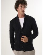 Felix Hardy Cardigan din bumbac cu model torsade si nasturi - Negru