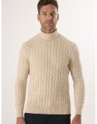 Felix Hardy Pulover cu guler inalt si model torsade - Bej inchis