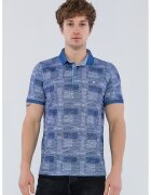 Felix Hardy Tricou polo cu imprimeu - Alb/Albastru inchis