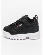 FILA Pantofi sport de piele ecologica cu detaliu logo contrastant Disruptor - Negru