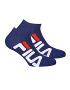 FILA Set de sosete scurte unisex cu logo - 2 perechi - Albastru