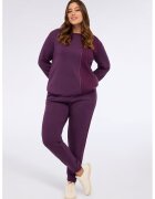 Fiorella Rubino Bluza de trening regular fit cu decolteu la baza gatului - Violet pruna