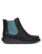 Fly London Ghete dama piele naturala - negru - verde