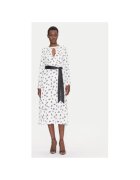 Fracomina Rochie dama FS25SD2006W732T8 - Viscoza/Rayon - Alb - Alb