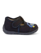 Froddo Pantofi cu inchidere velcro - garnituri din lana si brant detasabil - Bleumarin