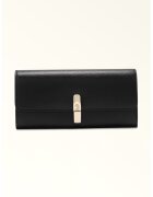 Furla Portofel de piele cu clapa Iride Continental - Negru