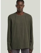 G-Star Bluza din bumbac organic cu cusaturi contrastante - Verde feriga