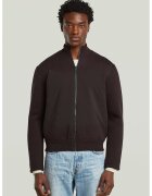 G-Star Bluza slim fit de trening cu fermoar - Maro inchis