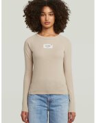 G-Star Bluza slim fit din bumbac organic - Bej