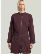 G-Star Rochie din denim cu fermoar si maneci lungi - Visiniu