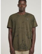 G-Star Tricou de bumbac organic cu imprimeu abstract - Kaki inchis