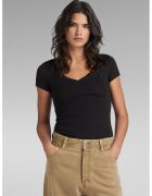 G-Star Tricou slim fit din amestec de bumbac organic - Negru