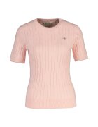 Gant Tricou cu model torsade si detaliu logo - Roz
