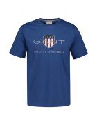 Gant Tricou regular fit cu imprimeu logo Archive Shield - Albastru