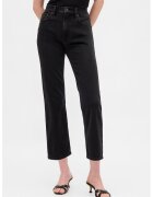 Gap Blugi crop slim fit - Negru stins