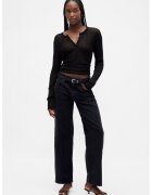 Gap Blugi cu croiala ampla si model cu 5 buzunare - Negru