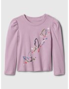 Gap Bluza cu imprimeu - din bumbac organic - Lila