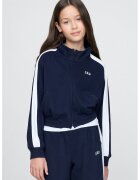 Gap Bluza de trening relaxed fit cu fermoar - Alb/Bleumarin